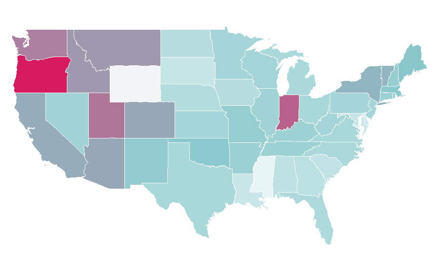Affinity by region — Adam Driver, United States