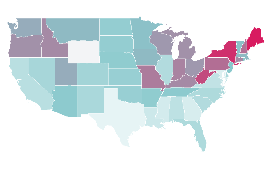 Affinity by region — Adam Lambert, United States