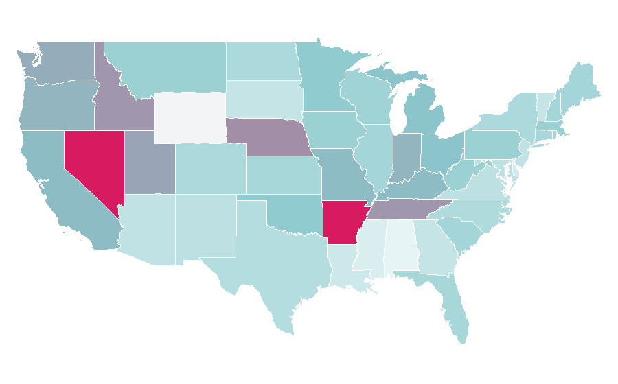 Affinity by region — Adam Levine, United States