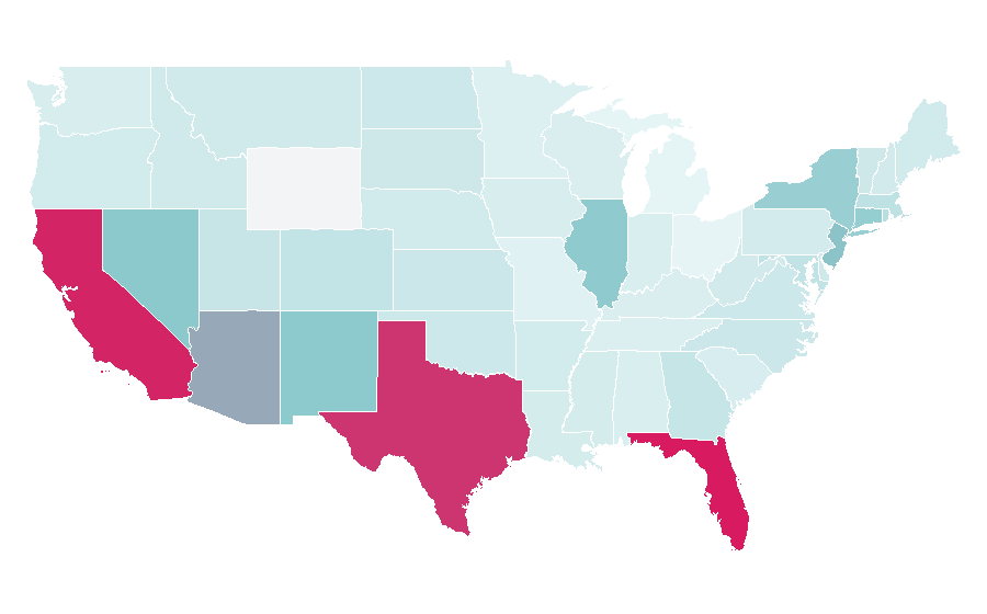 Affinity by region — Adamari López, United States