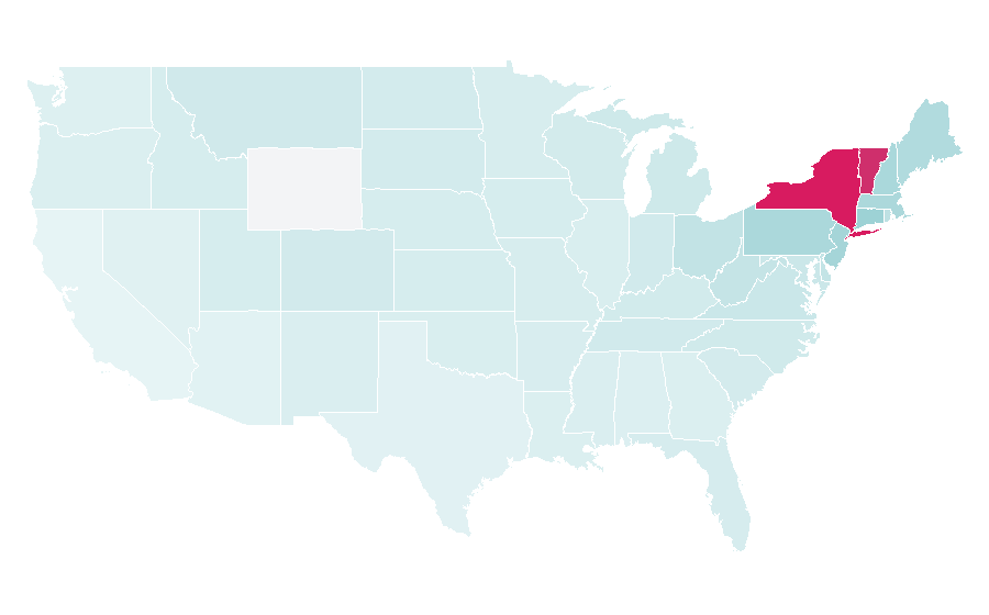 Affinity by region — Adirondack Mountains, United States