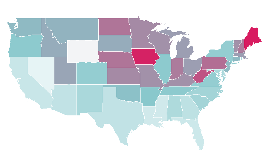 Affinity by region — Advent calendar, United States