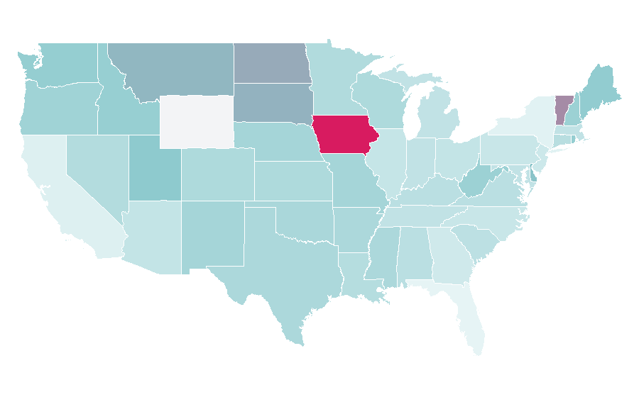 Affinity by region — Adventure fiction, United States