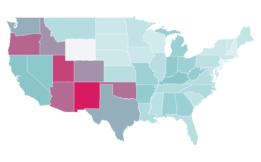 Affinity by region — Adventure Time, United States