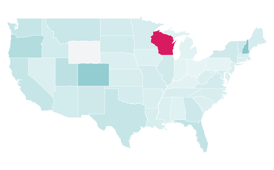 Affinity by region — Aerial dance, United States