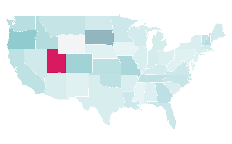 Affinity by region — Aerial silk, United States