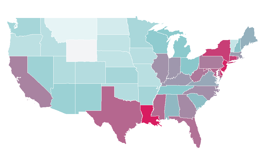 Affinity by region — Aeropostale, United States