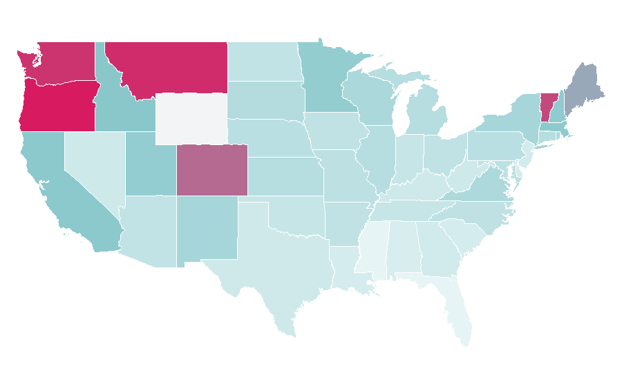 Affinity by region — AeroPress, United States