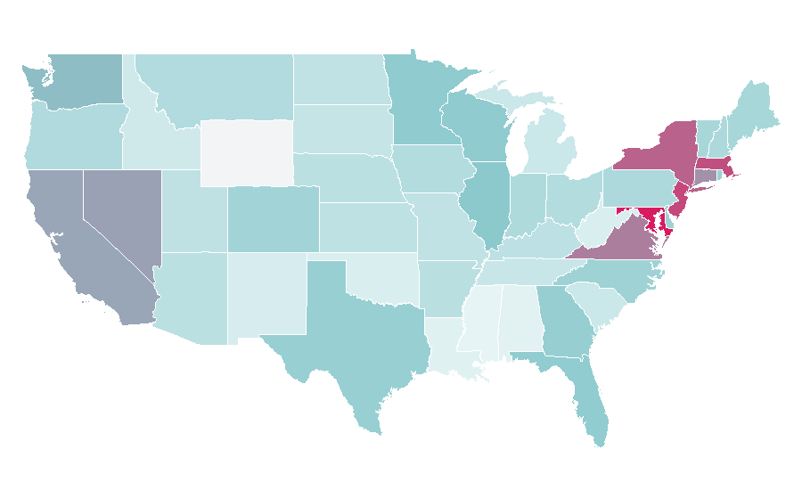 Affinity by region — AFC Bournemouth, United States