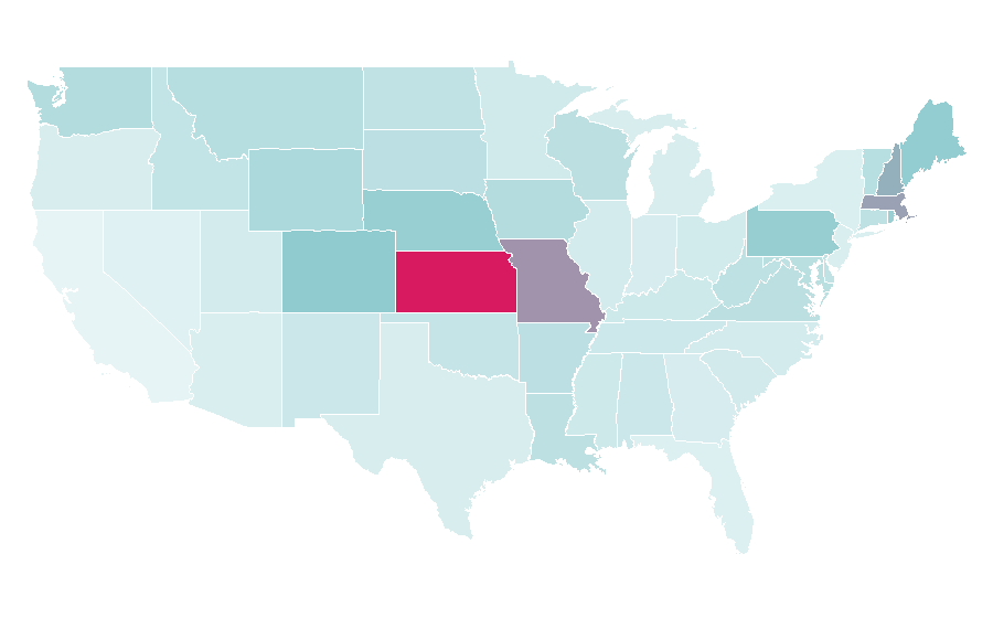 Affinity by region — AFC Championship Game, United States