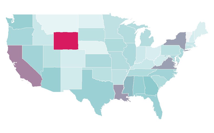 Afinidad por región — Affiliate, Estados Unidos