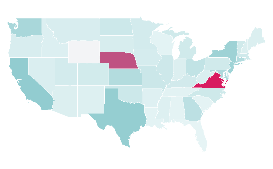 Affinity by region — Afghanistan national cricket team, United States