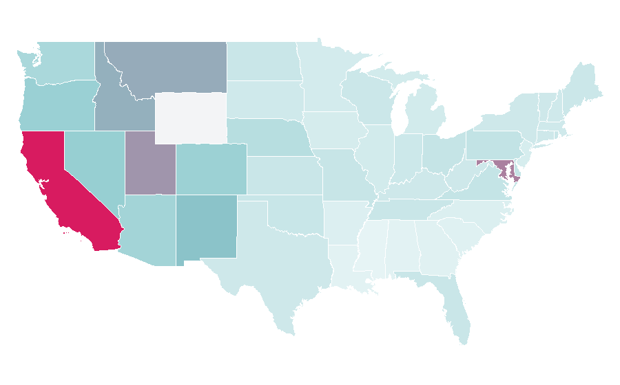 Affinity by region — AFI (band), United States