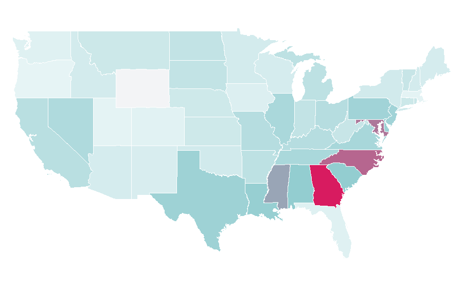 Affinity by region — African-American culture, United States