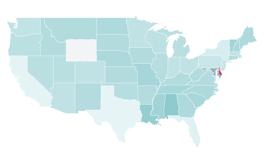 Affinity by region — African-American literature, United States