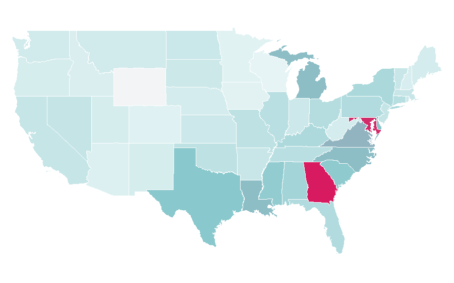 Affinity by region — African art, United States