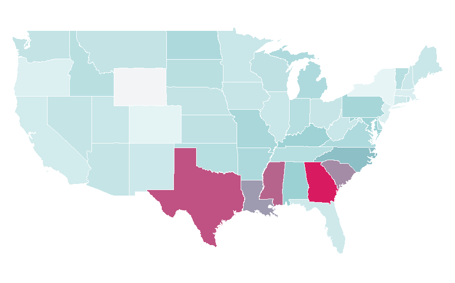 Affinity by region — African culture, United States
