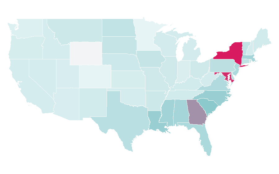 Affinity by region — African dance, United States