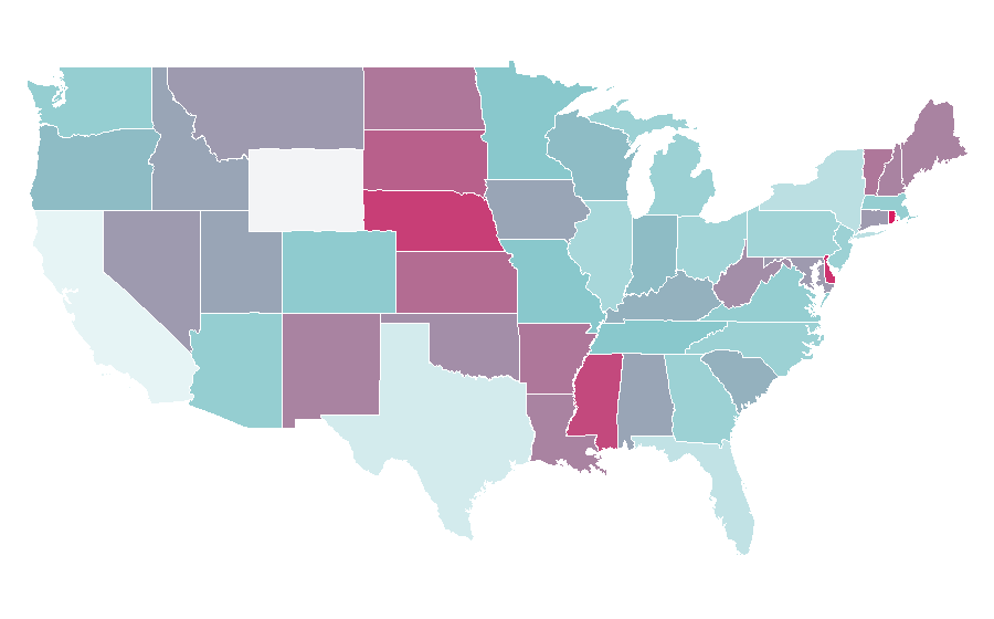 Affinity by region — Afro-textured hair, United States