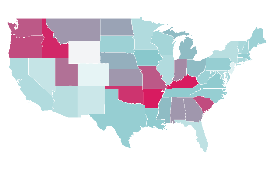 Affinity by region — Agents of S.H.I.E.L.D., United States