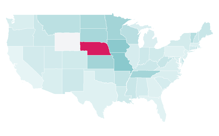 Affinity by region — Agricultural cooperative, United States