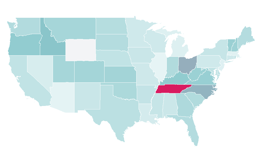 Affinity by region — Agritourism, United States