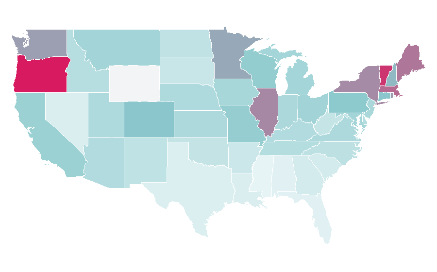 Affinity by region — Aidy Bryant, United States