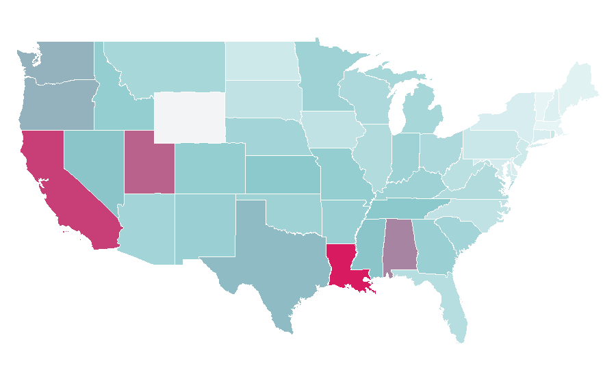 Affinity by region — Airbrush, United States