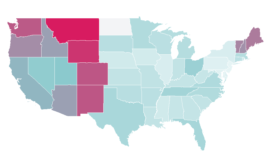 Affinity by region — Airstream, United States