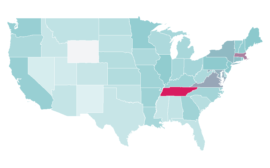 Affinity by region — Al Gore, United States