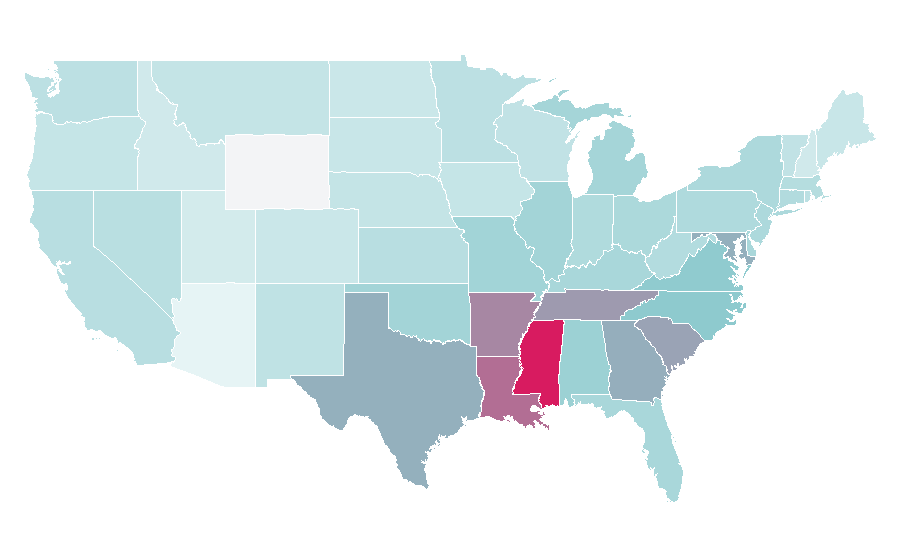 Affinity by region — Al Green, United States