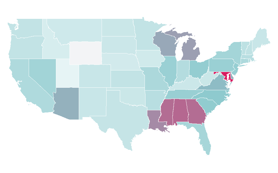 Affinity by region — Al Jarreau, United States
