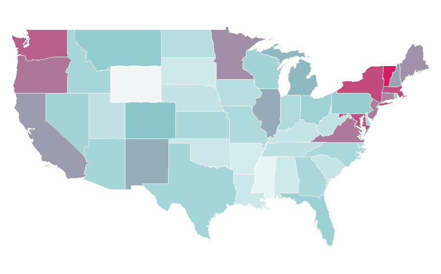 Affinity by region — Al Jazeera, United States