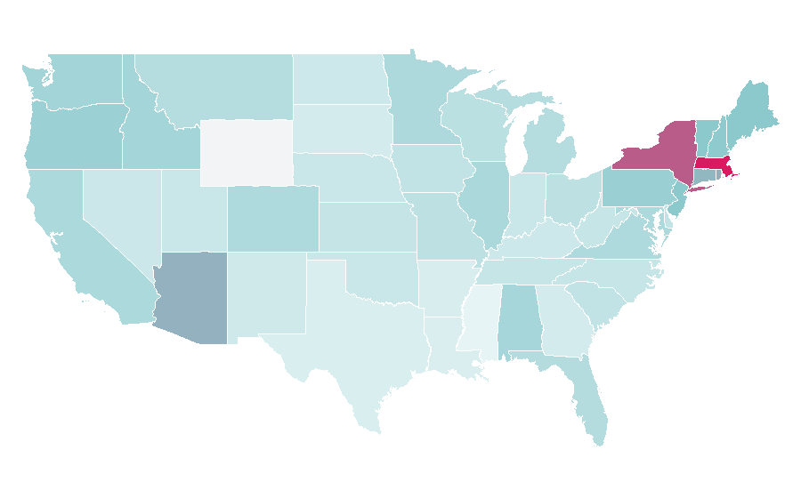 Affinity by region — Alan Dershowitz, United States
