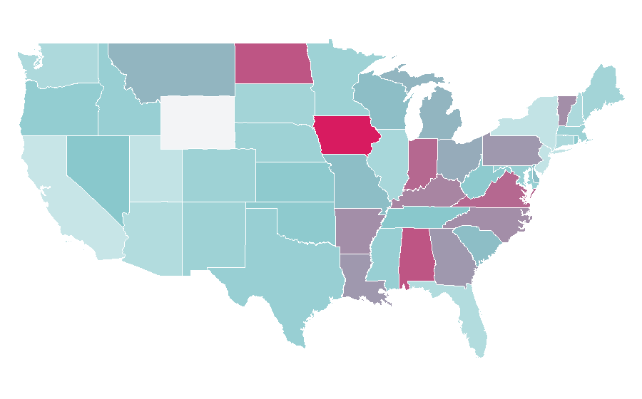 Affinity by region — Alarm clock, United States