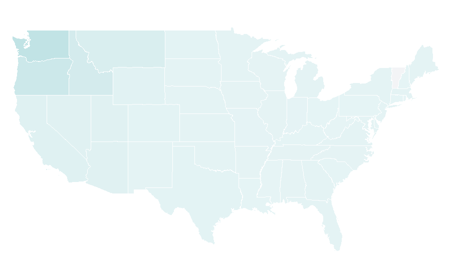 Afinidad por región — Alaska, Estados Unidos