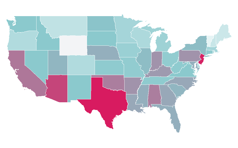 Affinity by region — Albert Einstein, United States