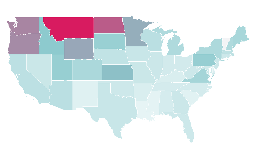 Affinity by region — Alberta, United States