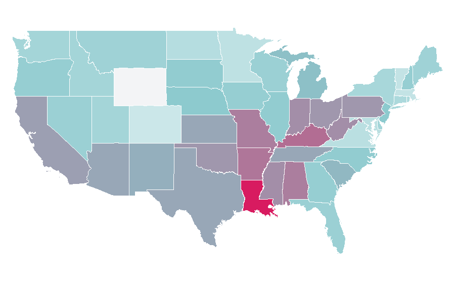 Affinität nach Region — Album, USA
