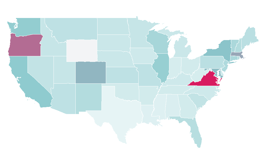 Affinity by region — Album-oriented rock, United States