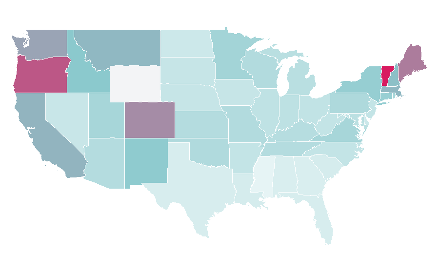 Affinity by region — Aldous Huxley, United States