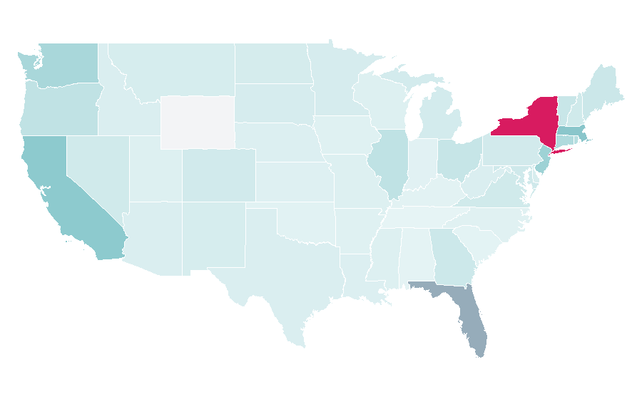 Affinity by region — Alessi (Italian company), United States