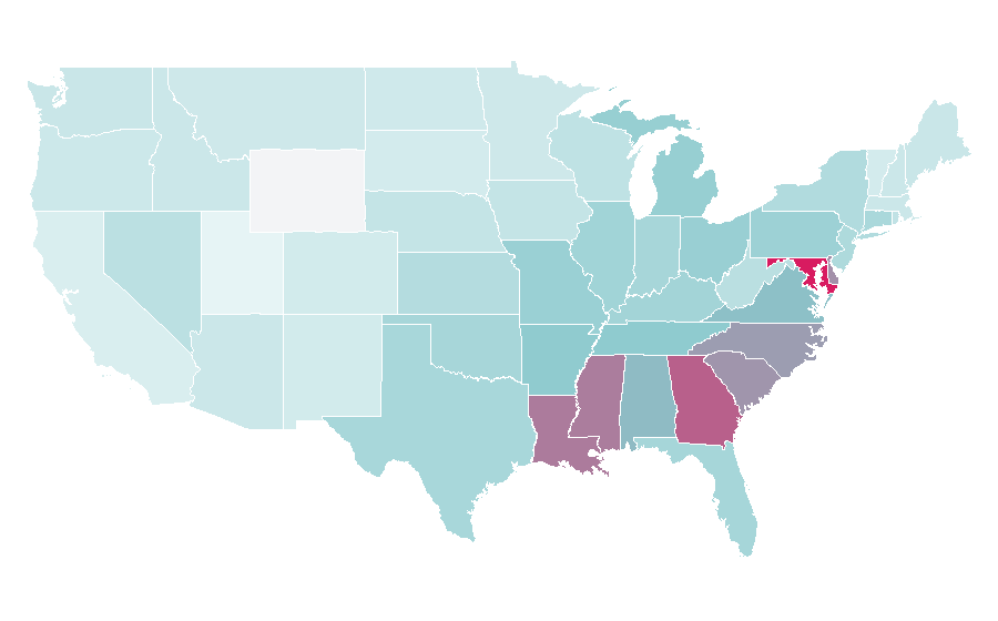 Affinity by region — Alex Cross (novel series), United States