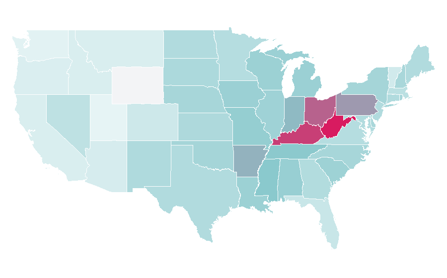 Affinity by region — Alexa Bliss, United States