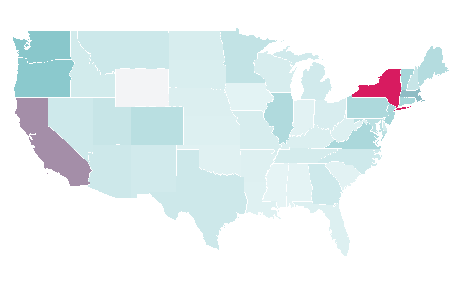 Affinity by region — Alexa Chung, United States