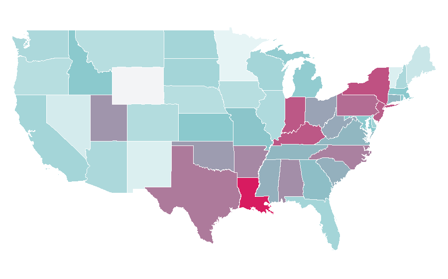 Affinity by region — Alexander Hamilton, United States