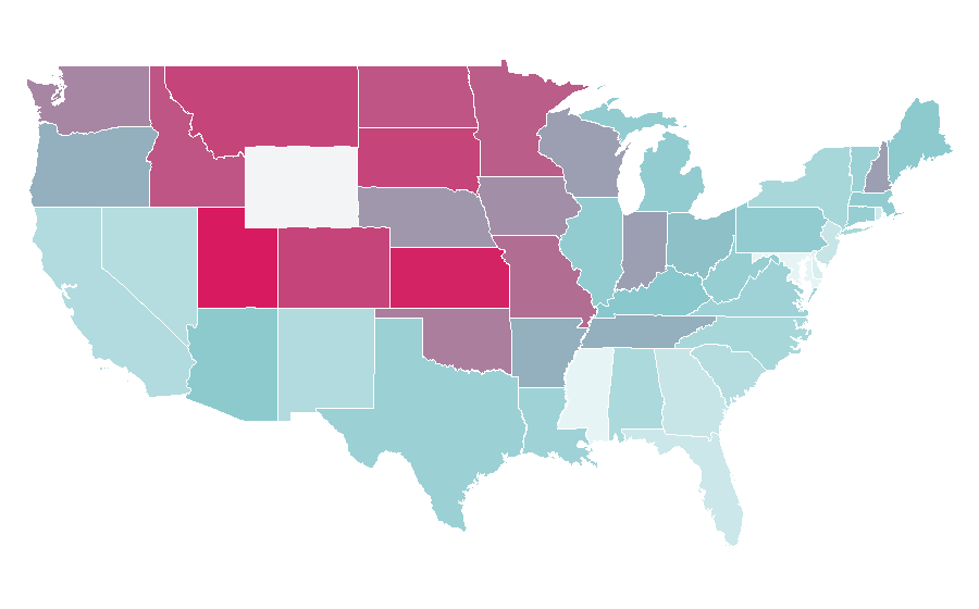 Affinité par région — Alexandra Daddario, États-Unis