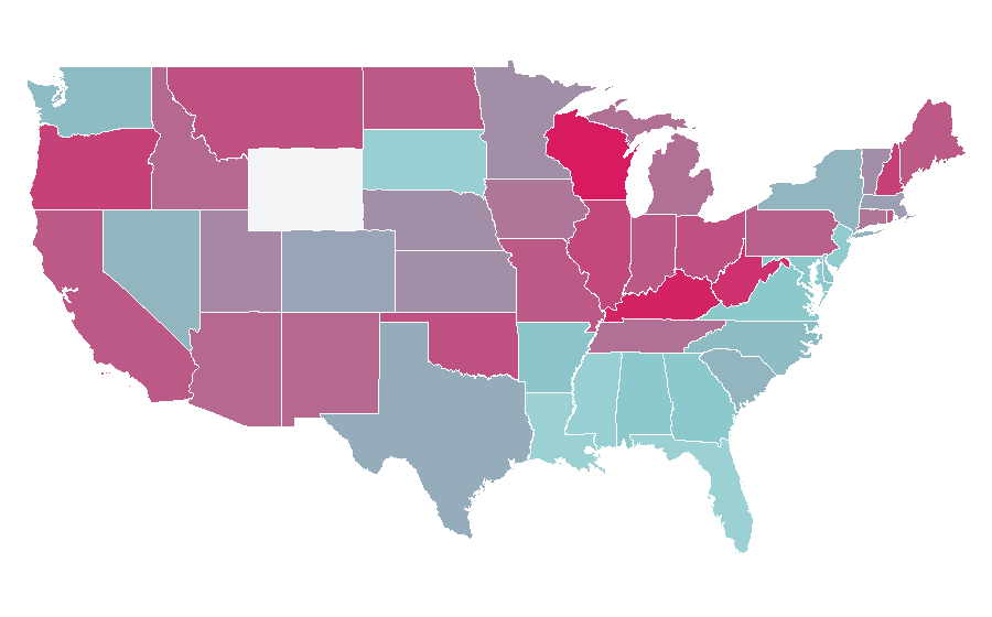 Affinity by region — Alfred Hitchcock, United States
