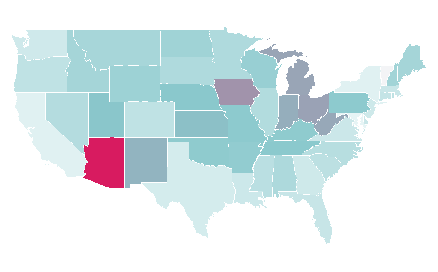 Affinity by region — Alice Cooper (band), United States