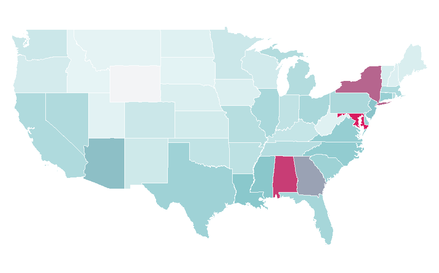 Affinity by region — Alicia Keys, United States